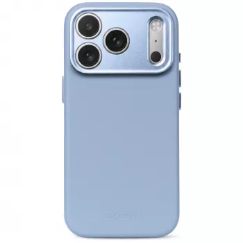 Decoded Leather Backcover - leren hoes voor iPhone 18 Pro Max / 17 Pro Max compatibel met MagSafe (sky blue)
