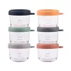 Beaba set van glazen bakjes met deksel 6 x 150 ml Sunrise kleurmix