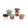Beaba set van glazen bakjes met deksel 6 x 150 ml Sunrise kleurmix