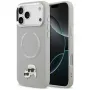 Hoesje Karl Lagerfeld Karl & Choupette Pins MagSafe voor iPhone 17 Pro grijs