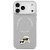 Hoesje Karl Lagerfeld Karl & Choupette Pins MagSafe voor iPhone 17 Pro grijs
