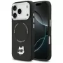 Hoesje Karl Lagerfeld Choupette Pin MagSafe voor iPhone 17 Pro Max zwart