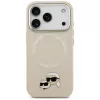 Hoesje Karl Lagerfeld Karl & Choupette Pins MagSafe voor iPhone 17 Pro Max beige