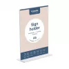 EUROPEL tafelstandaard acryl, DIN A6 staand, recht acryl, voor dubbelzijdige presentatie