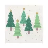 PAPSTAR “Winter Trees” kerstservetten 330 x 330 mm, bedrukt, 1/4-vouw, 3-laags