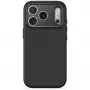Decoded AntiMicrobial silicone backcover hoes voor iPhone 18 Pro / 17 Pro, MagSafe, Carbon Black