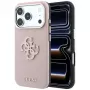 Guess genarbde & grote resin-logo hoes voor iPhone 18 Pro / 17 Pro, roze