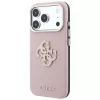 Guess genarbde & grote resin-logo hoes voor iPhone 18 Pro / 17 Pro, roze