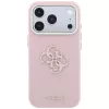 Guess genarbde & grote resin-logo hoes voor iPhone 18 Pro / 17 Pro, roze