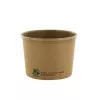 PAPSTAR pure soepbekers, rond, 350 ml, bruin, ongebleekt versvezelkarton met bio-coating