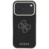 Guess Grained & Big Resin Logo hoesje voor iPhone 18 Pro Max / 17 Pro Max, zwart