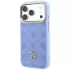 Guess Peony 4G Small Logo MagSafe hoesje voor iPhone 18 Pro Max / 17 Pro Max, lichtblauw