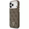 Guess 4G Triangle Logo MagSafe hoesje voor iPhone 18 Pro Max / 17 Pro Max, bruin/zilver