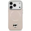 Karl Lagerfeld Choupette Pin MagSafe hoesje voor iPhone 17 Pro, roze