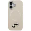 Karl Lagerfeld Karl & Choupette Pins MagSafe hoesje voor iPhone 17, beige