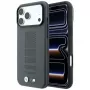BMW M Blue Perfo Metal Logo MagSafe hoesje voor iPhone 18 Pro / 17 Pro, grijs