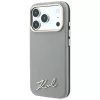 Karl Lagerfeld Saffiano klein Script metaallogo MagSafe hoesje voor iPhone 18 Pro Max / 17 Pro Max, beige