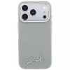 Karl Lagerfeld Saffiano klein Script metaallogo MagSafe hoesje voor iPhone 18 Pro Max / 17 Pro Max, beige
