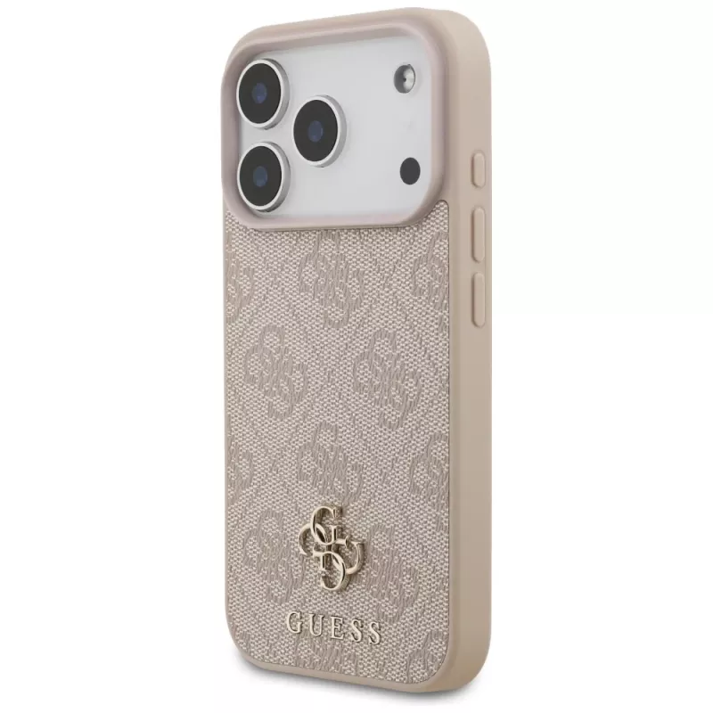 Guess 4G Small Classic Logo MagSafe-hoesje voor iPhone 18 Pro / 17 Pro, roze
