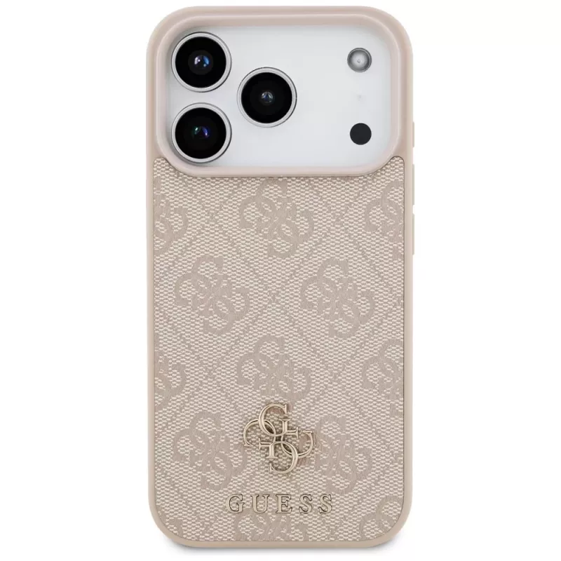 Guess 4G Small Classic Logo MagSafe-hoesje voor iPhone 18 Pro / 17 Pro, roze