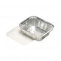 STARPAK aluminiumschalen met deksel 500 ml zilver