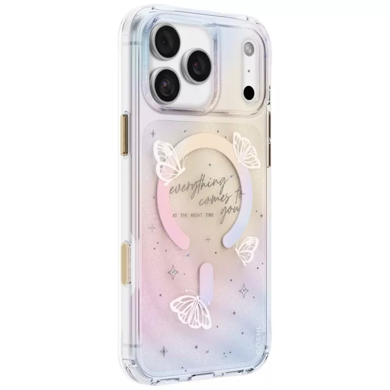 UNIQ Coehl Ellie hoesje voor iPhone 18 Pro Max / 17 Pro Max, magnetisch laden, Prism Bloom