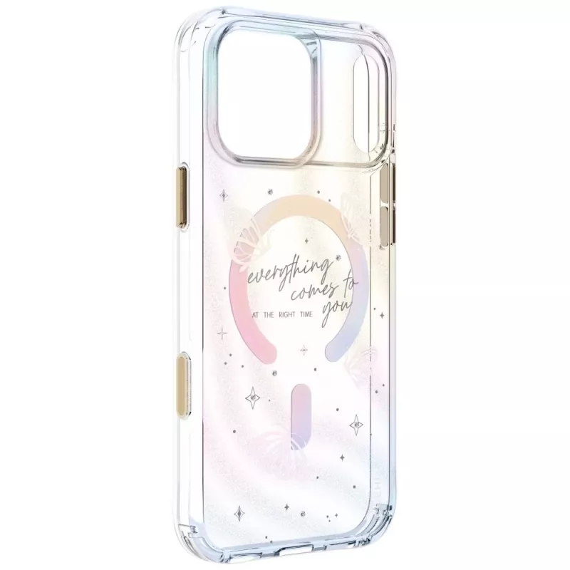 UNIQ Coehl Ellie hoesje voor iPhone 18 Pro Max / 17 Pro Max, magnetisch laden, Prism Bloom