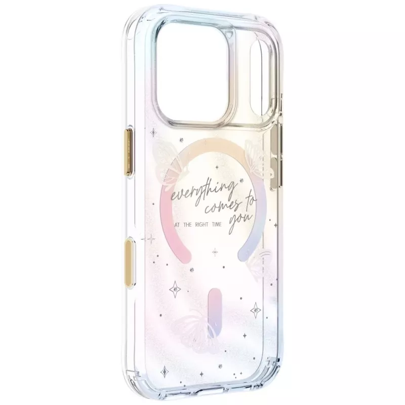UNIQ Coehl Ellie hoes voor iPhone 18 Pro / 17 Pro, magnetisch laden, Prism Bloom
