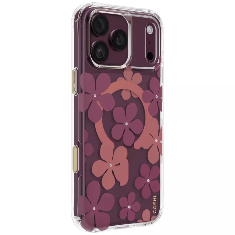 UNIQ Coehl Mila hoes voor iPhone 18 Pro Max / 17 Pro Max, magnetisch laden, bordeauxrood
