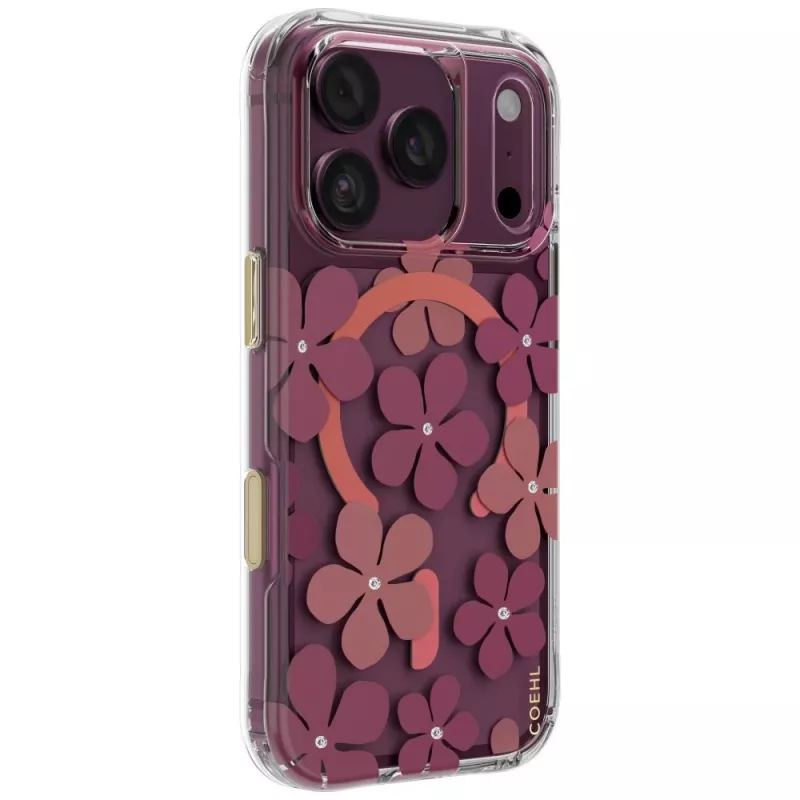 UNIQ Coehl Mila hoes voor iPhone 18 Pro / 17 Pro, magnetisch laden, bordeauxrood