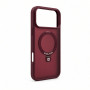 Evelatus Shield hoes met MagSafe & standaard voor Apple iPhone 18 Pro Max, matte ring, bordeauxrood