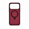 Evelatus Shield hoes met MagSafe & standaard voor Apple iPhone 18 Pro Max, matte ring, bordeauxrood