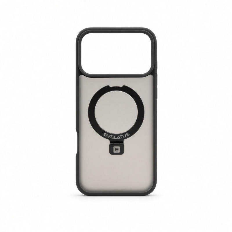Evelatus Shield hoes met MagSafe & standaard voor Apple iPhone 18 Pro Max, matte ring, rookgrijs