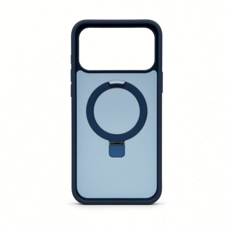 Evelatus Shield hoes met MagSafe & standaard voor Apple iPhone 18 Pro Max, matte ring, marineblauw