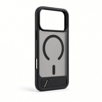 Evelatus MagSafe-hoes met rubbercoating en standaard voor Apple iPhone 18 Pro Max, zwart