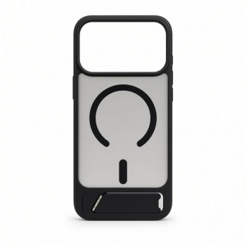 Evelatus MagSafe-hoes met rubbercoating en standaard voor Apple iPhone 18 Pro Max, zwart