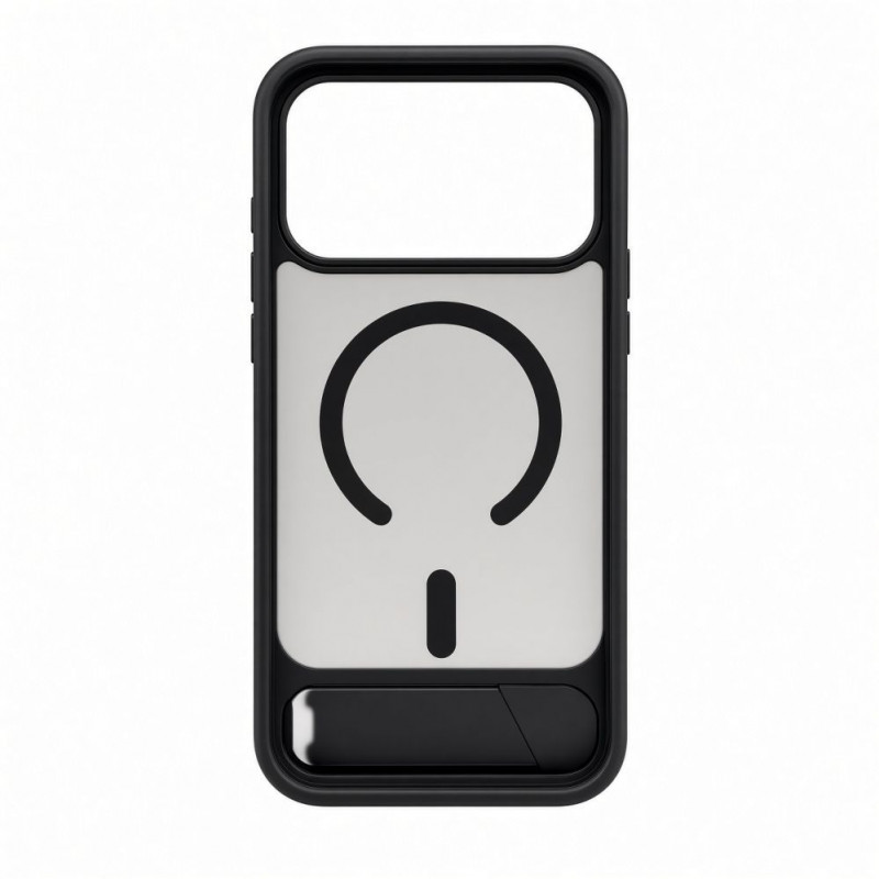 Evelatus MagSafe-hoes met rubbercoating en standaard voor Apple iPhone 18 Pro Max, zwart