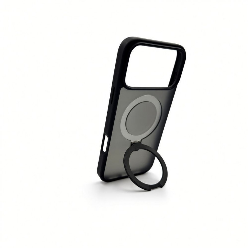 Evelatus Shield hoes met MagSafe & standaard voor Apple iPhone 18 Pro, matte ring, zwart