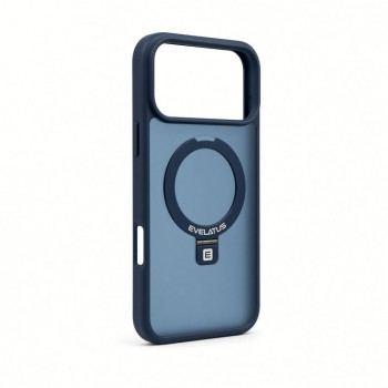 Evelatus Shield hoesje met MagSafe & standaard voor Apple iPhone 18 Pro, matte ring, marineblauw