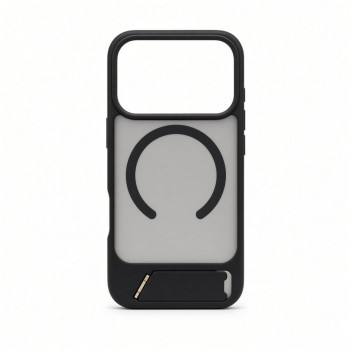 Evelatus MagSafe hoesje met rubbercoating en standaard voor Apple iPhone 18 Pro, zwart