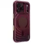 UNIQ Coehl Vela hoesje voor iPhone 18 Pro / 17 Pro, magnetisch laden, bordeauxrood