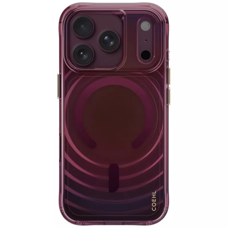 UNIQ Coehl Vela hoesje voor iPhone 18 Pro / 17 Pro, magnetisch laden, bordeauxrood