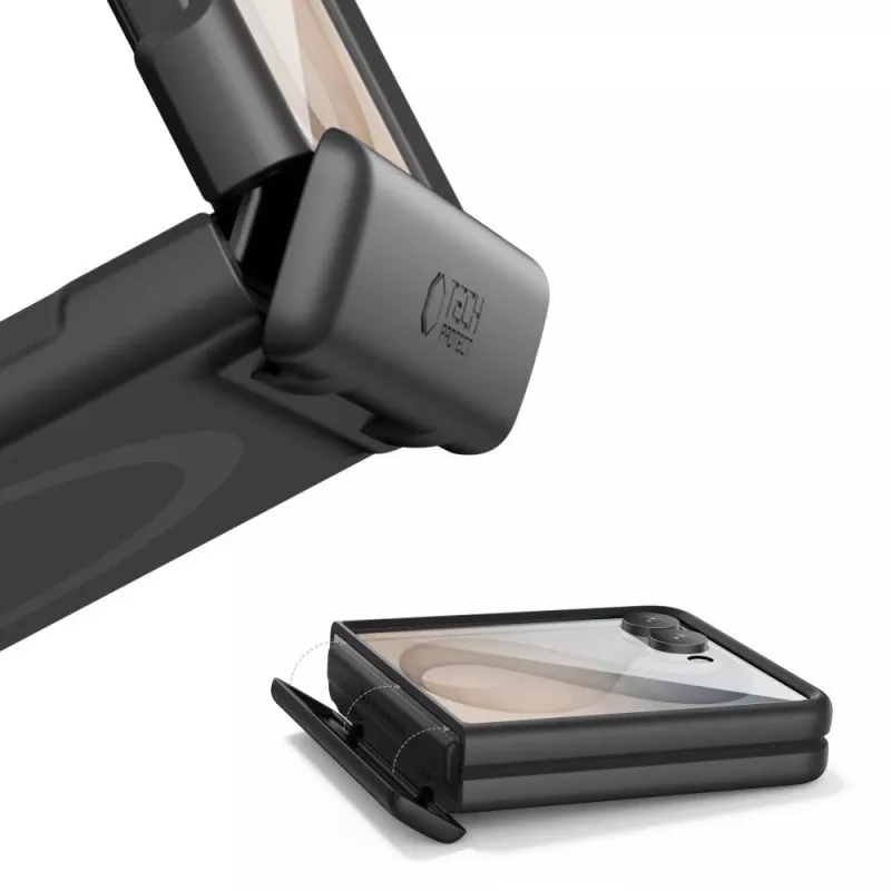 Tech-Protect Kevlar Aura MagSafe hoes voor Samsung Galaxy Z Flip 8, zwart