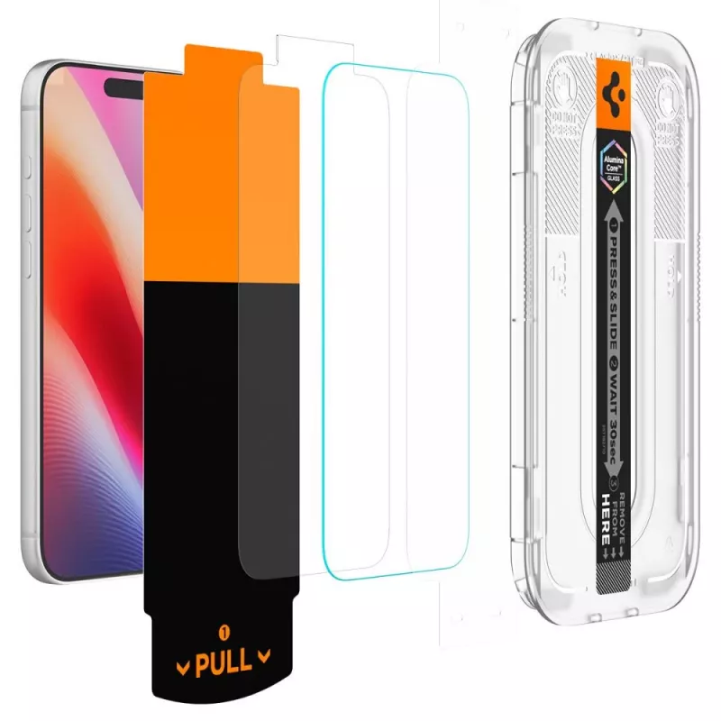 Spigen Glas.TR EZ Fit Pro HD AC 2-pack gehard glas iPhone 16 Pro Max / 17 Pro Max / 18 Pro Max doorzichtig