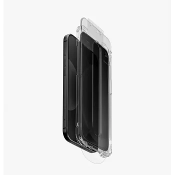 UNIQ Optix SwiftFit Privacy DX2 gehard glas voor iPhone 18 Pro, met applicator