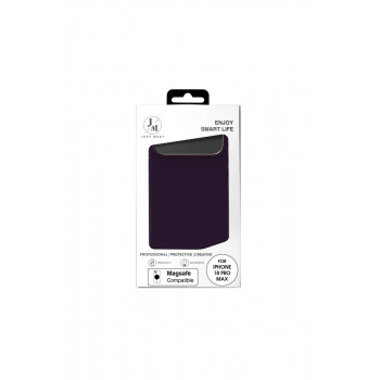 Just Must JM lederen hoes met MagSafe voor iPhone 18 Pro Max, paars