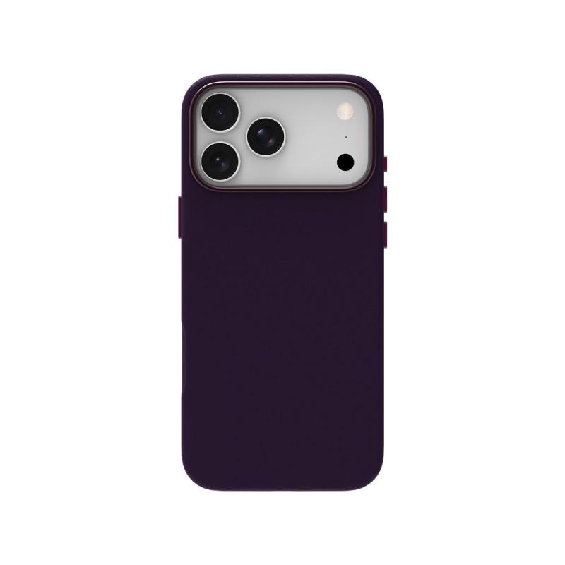 Just Must JM lederen hoes met MagSafe voor iPhone 18 Pro Max, paars