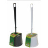 Sauber toiletborstel met houder wit/zwart
