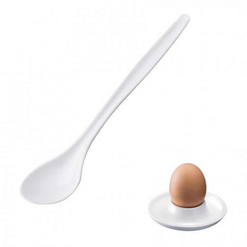 Westmark eierlepels, 6-delige set, 14,5 cm, wit kunststof