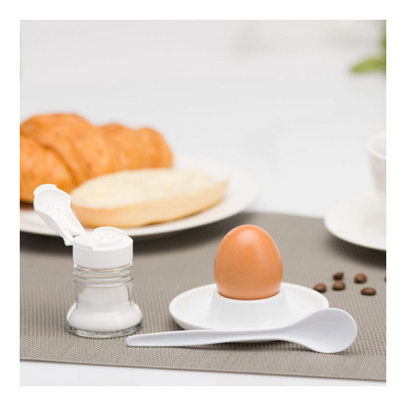 Westmark eierlepels, 6-delige set, 14,5 cm, wit kunststof